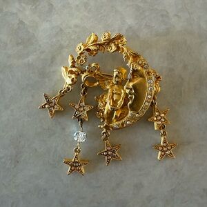 Kirks Folly Man in the Crescent Moon Brooch